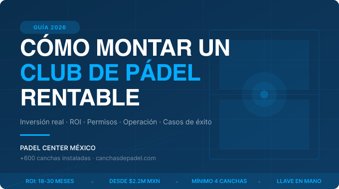 Cómo montar un club de pádel rentable en México · guía completa para inversionistas