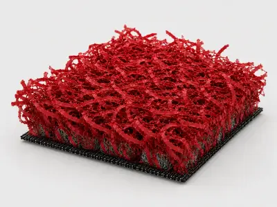Pasto sintético de pádel color rojo